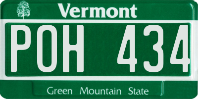 VT license plate POH434