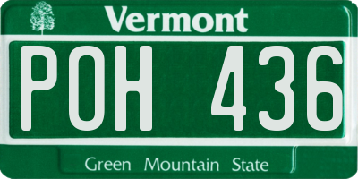 VT license plate POH436
