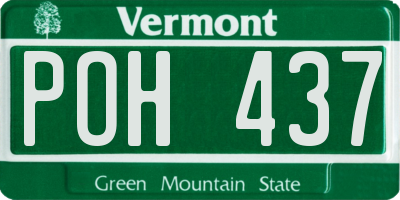 VT license plate POH437