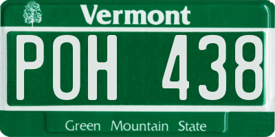 VT license plate POH438