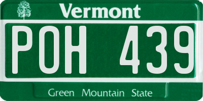 VT license plate POH439