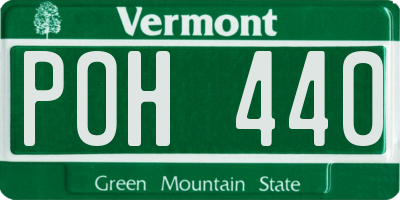VT license plate POH440