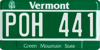 VT license plate POH441