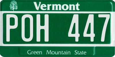VT license plate POH447