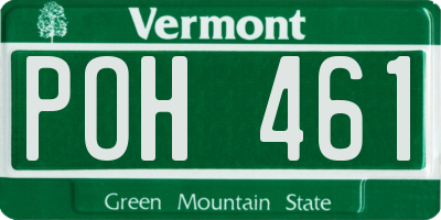 VT license plate POH461