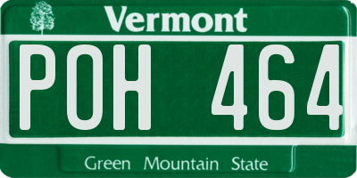 VT license plate POH464