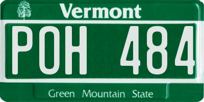 VT license plate POH484