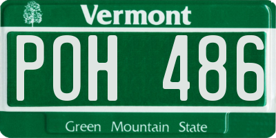 VT license plate POH486