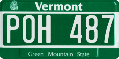 VT license plate POH487