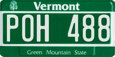 VT license plate POH488