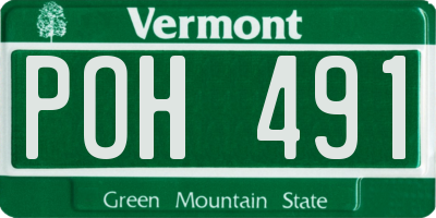 VT license plate POH491