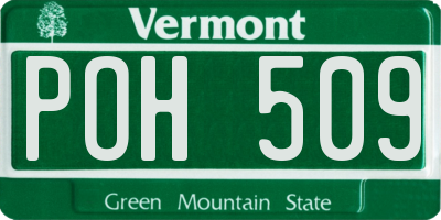 VT license plate POH509