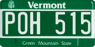 VT license plate POH515