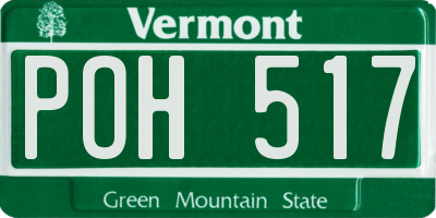 VT license plate POH517