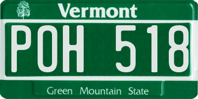 VT license plate POH518