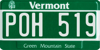 VT license plate POH519