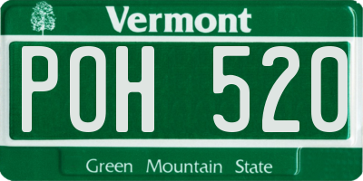 VT license plate POH520