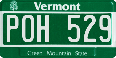 VT license plate POH529