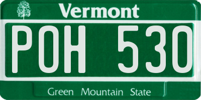 VT license plate POH530