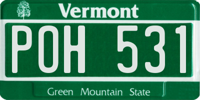 VT license plate POH531
