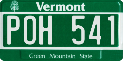 VT license plate POH541