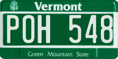 VT license plate POH548