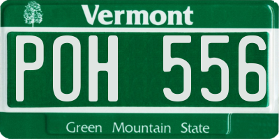 VT license plate POH556