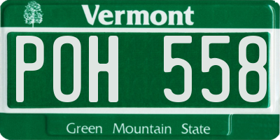 VT license plate POH558