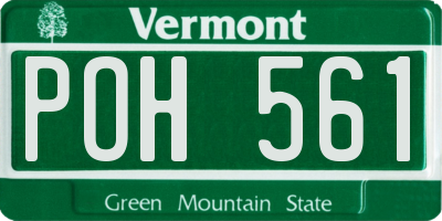 VT license plate POH561