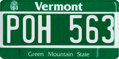 VT license plate POH563