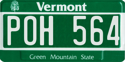 VT license plate POH564