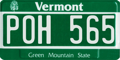 VT license plate POH565