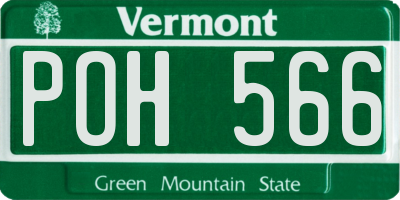 VT license plate POH566