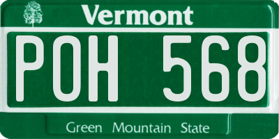 VT license plate POH568