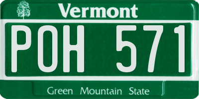 VT license plate POH571