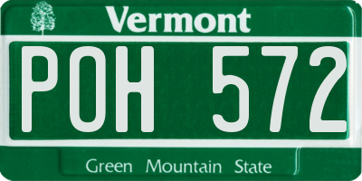 VT license plate POH572