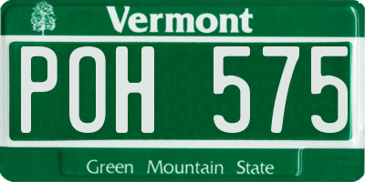 VT license plate POH575