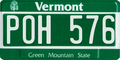 VT license plate POH576