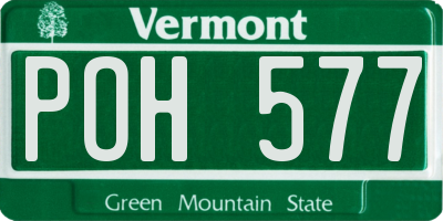 VT license plate POH577