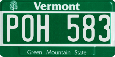 VT license plate POH583
