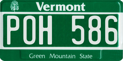VT license plate POH586