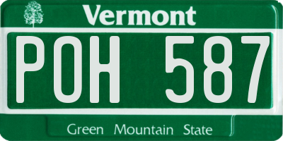 VT license plate POH587