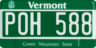 VT license plate POH588
