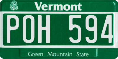 VT license plate POH594