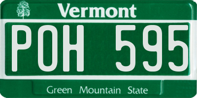 VT license plate POH595