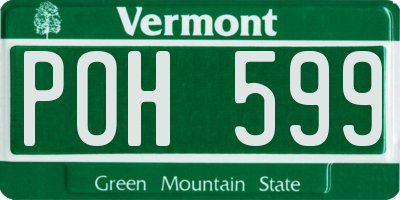 VT license plate POH599