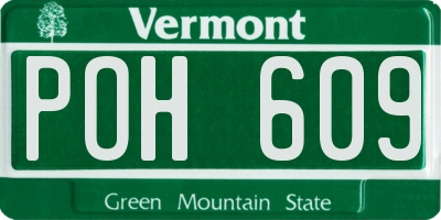 VT license plate POH609