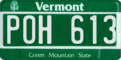 VT license plate POH613