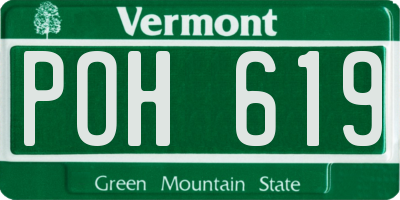 VT license plate POH619