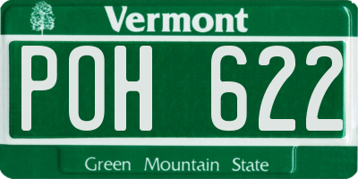 VT license plate POH622